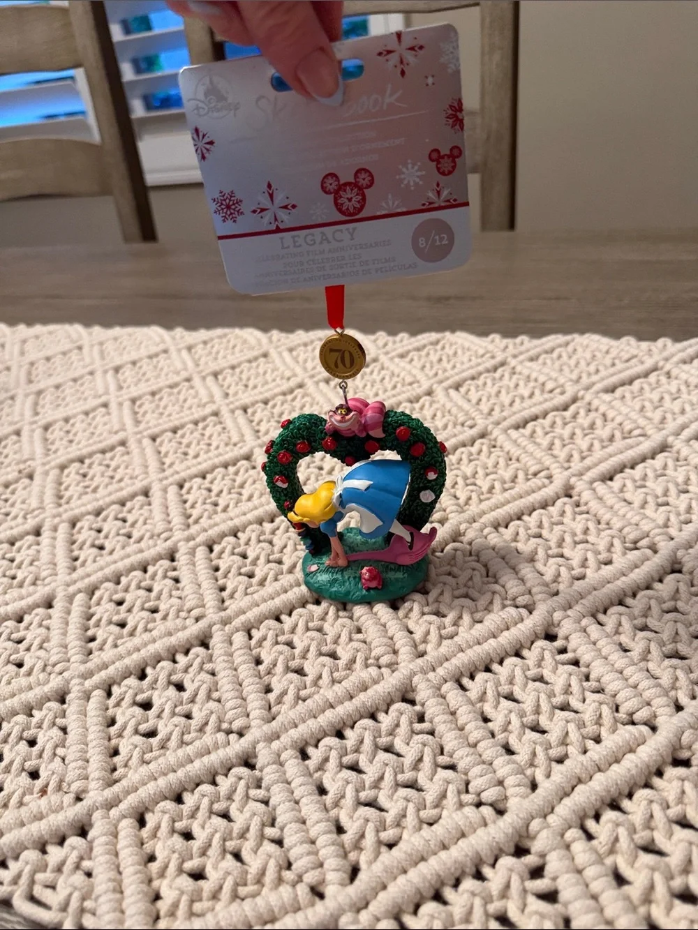 Disney Alice in Wonderland Blue & Green Holiday Ornament - Sketchbook Legacy